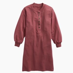 Summersalt The Softest French Terry Henley Dress M Rosewood